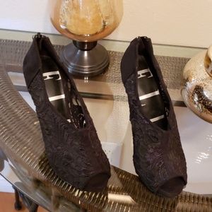 Black Elle Lace Heels